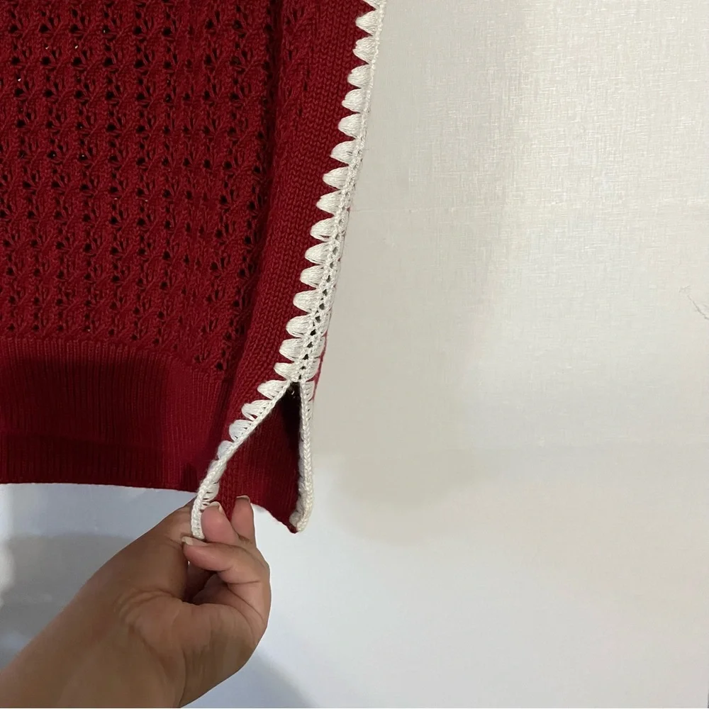 Varley Delaney Knit Vest in red - Picture 6 of 9